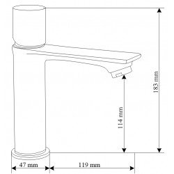 Mexen Royo One Baterie lavoar,negru  - 72201-20