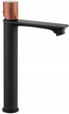 Mexen Royo One Baterie lavoar inalta , negru  /Rose Auriu - 72211-76