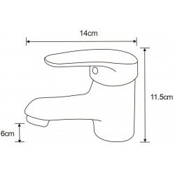 Mexen Erica Baterie lavoar, negru   - 746400-70