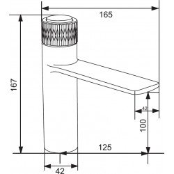 Mexen Zero+ Baterie lavoar, negru  /Auriu - 71600-75