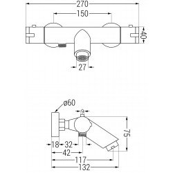 Mexen Kai termostatic  baterie Cada  ,  alb  - 77300-20