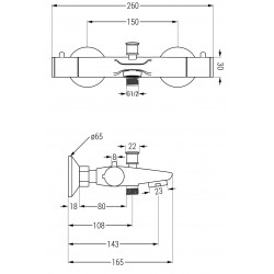 Mexen Nox termostatic  baterie Cada  , chrom - 77350-00