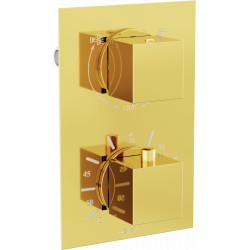 Mexen Cube termostatic   baterie  Cada cu doua cai si   dus  , auriu - 77502-50 Baterie Cada 467680 Mexen