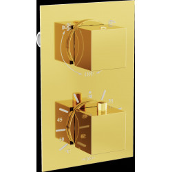 Mexen Cube termostatic   baterie  Cada cu doua cai si   dus  , auriu - 77502-50 Baterie Cada 467680 Mexen