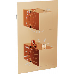 Mexen Cube termostatic   baterie  Cada cu doua cai si   dus  , rose auriu - 77502-60 Baterie Cada 467680 Mexen