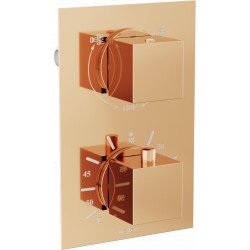 Mexen Cube termostatic   baterie  Cada cu doua cai si   dus  , rose auriu - 77502-60 Baterie Cada 467680 Mexen