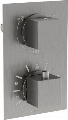 Mexen Cube termostatic   baterie  Cada cu doua cai si   dus  , grafit - 77502-66