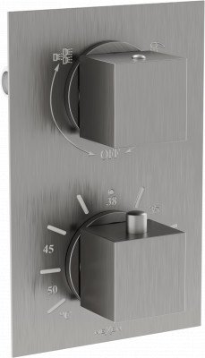 Mexen Cube termostatic   baterie  Cada cu doua cai si   dus  , grafit - 77502-66