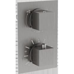 Mexen Cube termostatic   baterie  Cada cu doua cai si   dus  , grafit - 77502-66 Baterie Cada 467680 Mexen