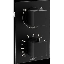 Mexen Cube termostatic   baterie  Cada cu doua cai si   dus  , negru - 77502-70