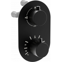 Mexen Kai termostatic   baterie  Cada cu trei cai si   dus  , negru - 77602-70 Baterie Cada 467680 Mexen