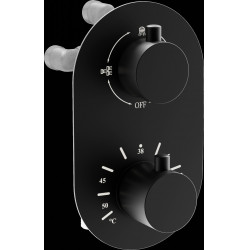 Mexen Kai termostatic   baterie  Cada cu trei cai si   dus  , negru - 77602-70 Baterie Cada 467680 Mexen