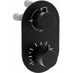 Mexen Kai termostatic   baterie  Cada cu trei cai si   dus  , negru - 77602-70 Baterie Cada 467680 Mexen