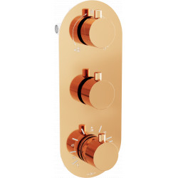 Mexen Kai termostatic   baterie  Cada cu trei cai si   dus  , rose auriu - 77603-60 Baterie Cada 467680 Mexen