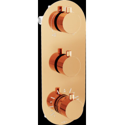 Mexen Kai termostatic   baterie  Cada cu trei cai si   dus  , rose auriu - 77603-60 Baterie Cada 467680 Mexen