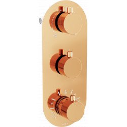 Mexen Kai termostatic   baterie  Cada cu trei cai si   dus  , rose auriu - 77603-60 Baterie Cada 467680 Mexen