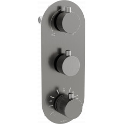 Mexen Kai termostatic   baterie  Cada cu trei cai si   dus  , grafit - 77603-66 Baterie Cada 467680 Mexen