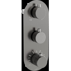 Mexen Kai termostatic   baterie  Cada cu trei cai si   dus  , grafit - 77603-66 Baterie Cada 467680 Mexen