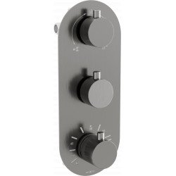 Mexen Kai termostatic   baterie  Cada cu trei cai si   dus  , grafit - 77603-66 Baterie Cada 467680 Mexen