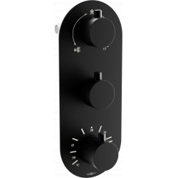 Mexen Kai termostatic   baterie  Cada cu trei cai si   dus  , negru - 77603-70 Baterie Cada 467680 Mexen