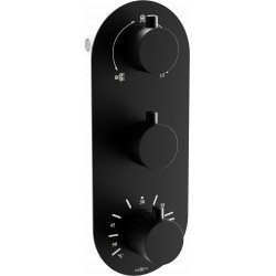 Mexen Kai termostatic   baterie  Cada cu trei cai si   dus  , negru - 77603-70 Baterie Cada 467680 Mexen