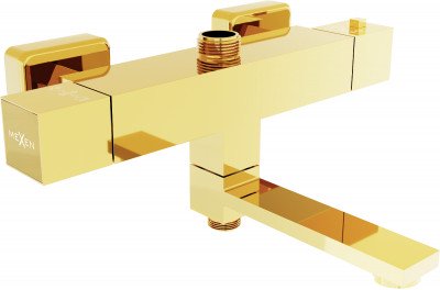 Mexen Cube termostatic   baterie   Cada si   dus , auriu - 77910-50