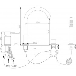 Mexen Alma baterie Cada  , chrom - 75032-00