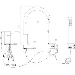 Mexen Alma baterie Cada  , chrom - 75032-00