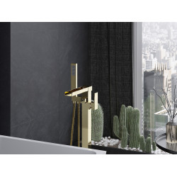 Mexen Algar freestanding  baterie Cada  , auriu - 75733-50