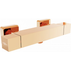 Mexen Cube  baterie  dus  termostatic,  rose auriu - 77200-60 Pe perete 467680 Mexen