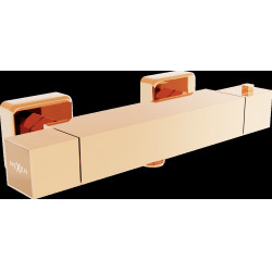 Mexen Cube  baterie  dus  termostatic,  rose auriu - 77200-60 Pe perete 467680 Mexen