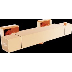 Mexen Cube  baterie  dus  termostatic,  rose auriu - 77200-60 Pe perete 467680 Mexen