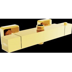 Mexen Cube  baterie  dus  termostatic,  auriu- 77250-50 Pe perete 467680 Mexen