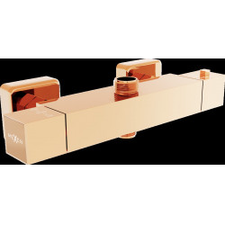 Mexen Cube  baterie  dus  termostatic,  rose auriu - 77250-60 Pe perete 467680 Mexen