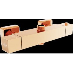Mexen Cube  baterie  dus  termostatic,  rose auriu - 77250-60 Pe perete 467680 Mexen