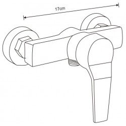 Mexen Caro baterie  dus  , chrom - 746640-00