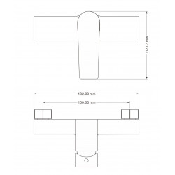 Mexen Lynx baterie  dus  , chrom - 745940-00