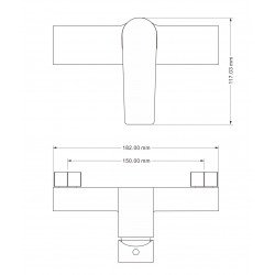 Mexen Lynx baterie  dus  , chrom - 745940-00