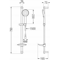 Mexen Sabre DB74  set de cada , chrom - 72103DB74-00