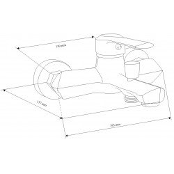 Mexen Sabre DF62  set de cada , chrom - 72103DF62-00