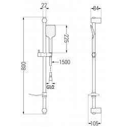 Mexen Sabre DF62  set de cada , alb  - 72103DF62-20