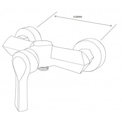 Mexen Sabre DF05  set de  dus , chrom - 72104DF05-00