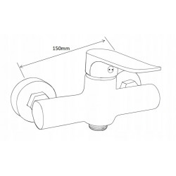 Mexen Pecos DF05  set de  dus , chrom - 72704DF05-00