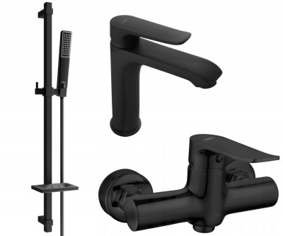 Mexen Pecos DQ72  set de  dus ,  negru  - 72704DQ72-70