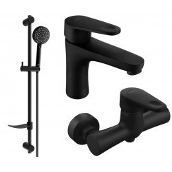 Mexen Kama DF75  set de  dus ,  negru  - 72504DF75-70 Baterie set complet 467680 Mexen