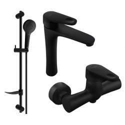 Mexen Kama DF05  set de  dus ,  negru  - 72514DF05-70 Baterie set complet 467680 Mexen