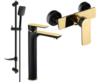 Mexen Alfa DF62  set de  dus ,  negru / auriu  - 745714DF62-75