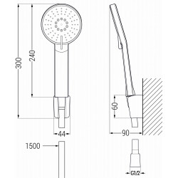 Mexen Alfa R40  set de cada ,  negru  - 745713R40-70