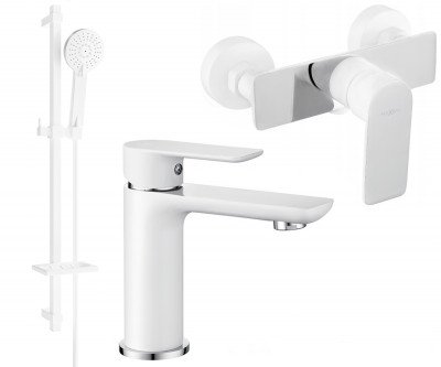 Mexen Alfa DQ40  set de  dus , alb /chrom - 745704DQ40-02