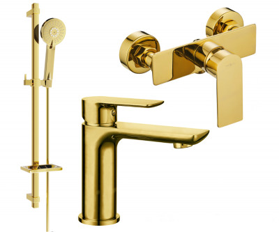 Mexen Alfa DQ40  set de  dus ,  auriu  - 745704DQ40-50